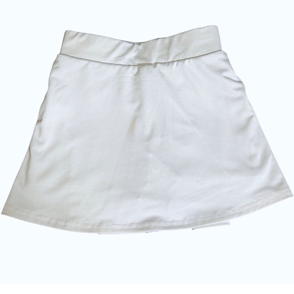 Varsity Spirit Skort YS White Athletic Pleated Tennis Skirt Cheer School Tennis
